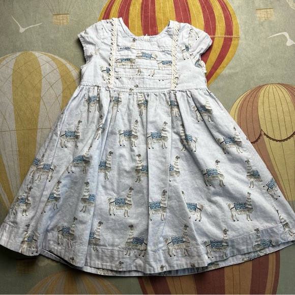 Pink Chicken Other - Pink Chicken Girls Blue Llama Dress Size 4 Years